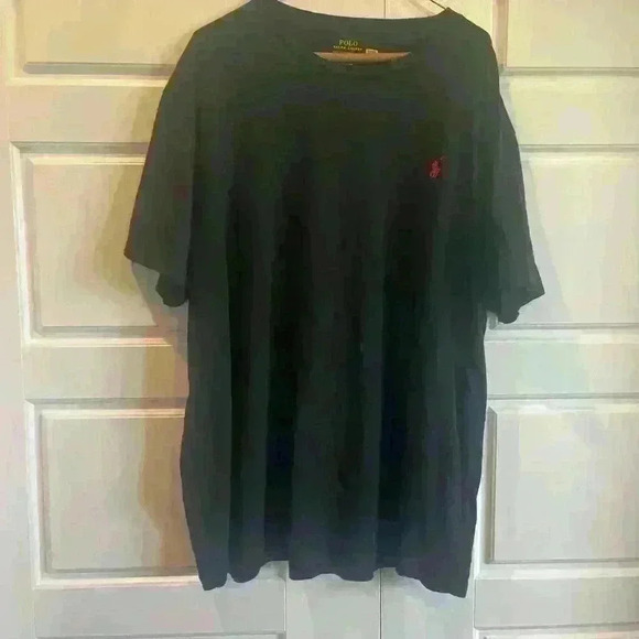 Polo by Ralph Lauren Short Sleeve Tee Black with Red Logo Size 2XB - Picture 2 of 7
